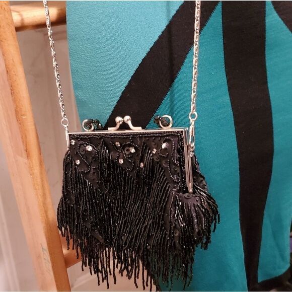 Kiss Lock Crossbody & Handbag Beaded pouch Rhinestone - Picture 7 of 10